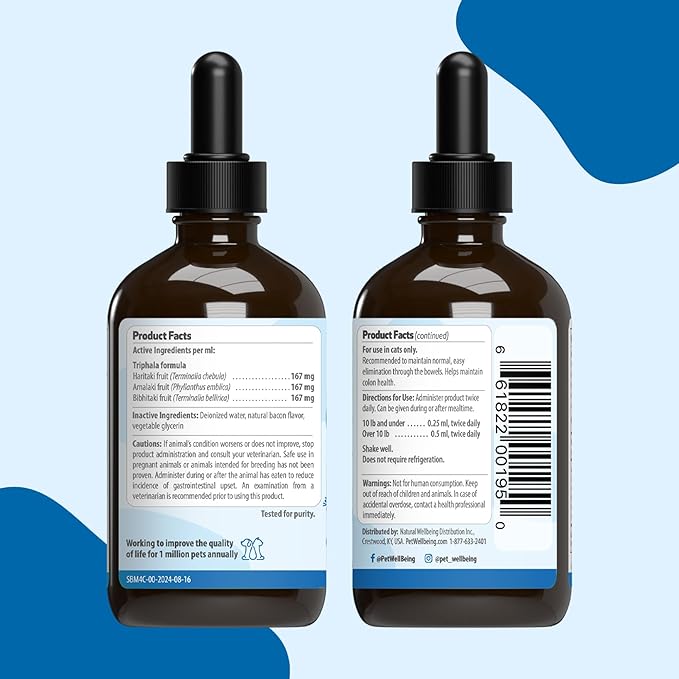 Pet Wellbeing Smooth BM Gold for Dog & Cats - Constipation Relief & Stool Softener, Supports Healthy Bowel Movements - Natural Herbal Supplement 4 oz (118 ml)