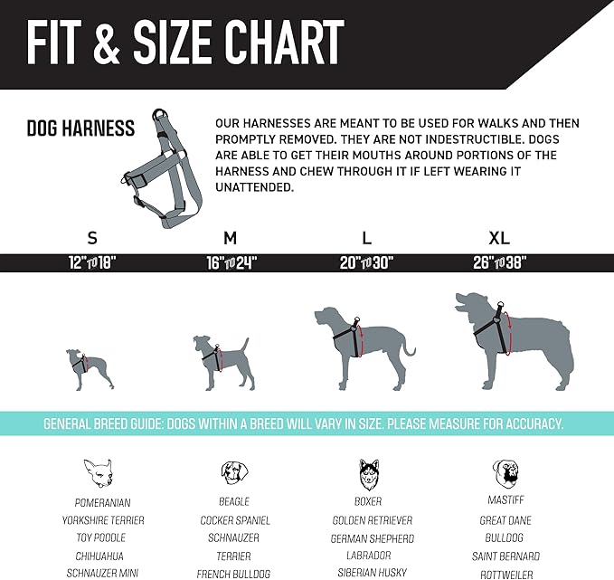 Wolfgang Heavy Duty Adjustable Dog Harness, Pull-Tested to Over 800 lbs for Walking & Training, DigiFloral Print, Large