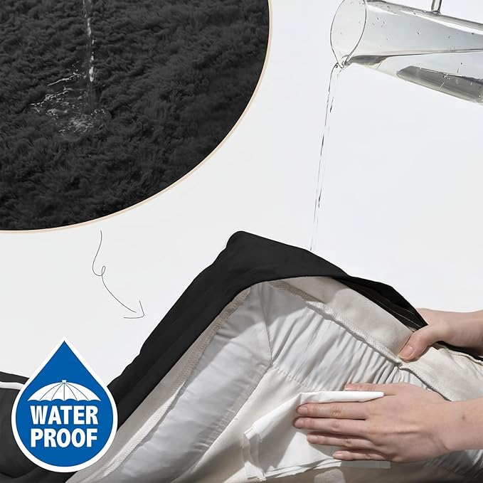 Comfort Expression Orthopedic Dog Bed for Medium Dogs 28x19 Inch, Waterproof Supportive Egg Crate Foam Medium Pet Bed with Removable Bolsters, Dog Couch with Washable Cover & Non-Slip Bottom, Black