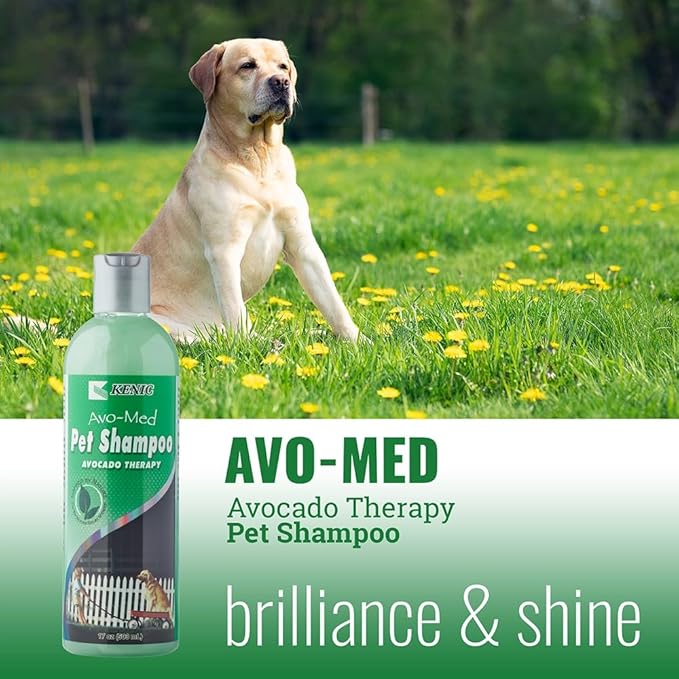 Kenic Ultra Nourishing Avo-Med Pet Shampoo, Made in USA with Naturally Derived Ingredients, Soap & Paraben Free, pH Balanced
