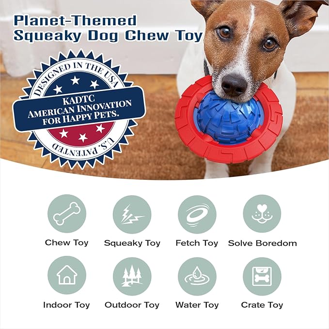 KADTC Dog Squeaky Toy for Small/Medium Dogs Fetch Outdoor Interactive Indoor Chew Teething Ball Crate Traning Toys