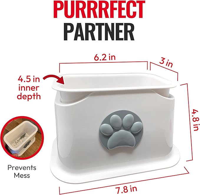 iPrimio Universal Cat Litter Scooper Holder and Black Litter Scooper Bundle - Non Stick Plated Durable Aluminum Cat Litter Scooper - Stable Scooper Holder - Kitty Litter Box Accessories