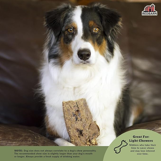 Redbarn Pet Products Natural Choppers Beef Lung Chew Treats for Dogs - Premium Made in USA Rawhide-Free Single Ingredient High Protein Low Fat - 9 oz Bag