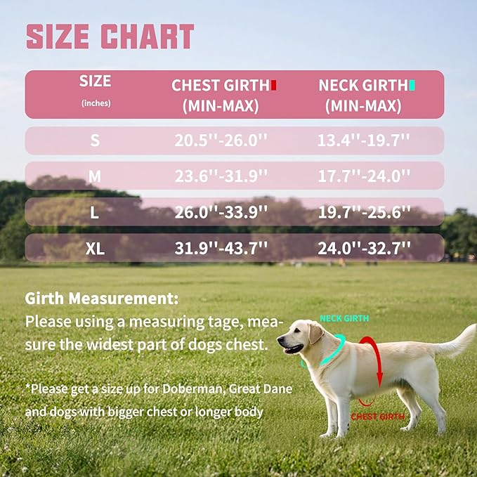 AUROTH Dog Harness No Pull Soft Padded Service Dog Vest, No Choke, Easy On Pet Vest with Handle, Adjustable Reflective Dog Harness for Small, Medium and Large Dogs, Easy Walking and Training