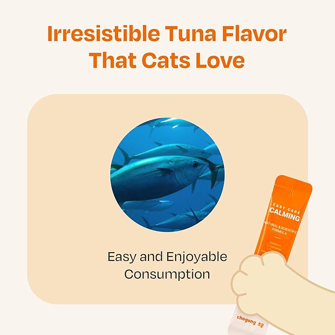 Easy Care Calming Supplement for Cats – All-in-One Support with Colostrum, 30 Sticks