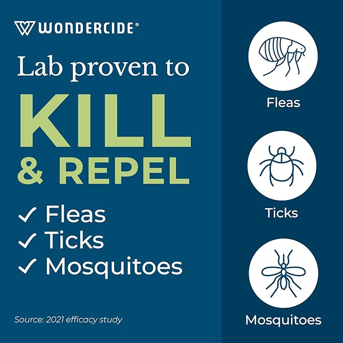 Wondercide - Flea, Tick & Mosquito Spray for Dogs, Cats, and Home - Flea and Tick Killer, Control, Prevention, Treatment - with Natural Essential Oils - Pet and Family Safe - Cedarwood 128 oz