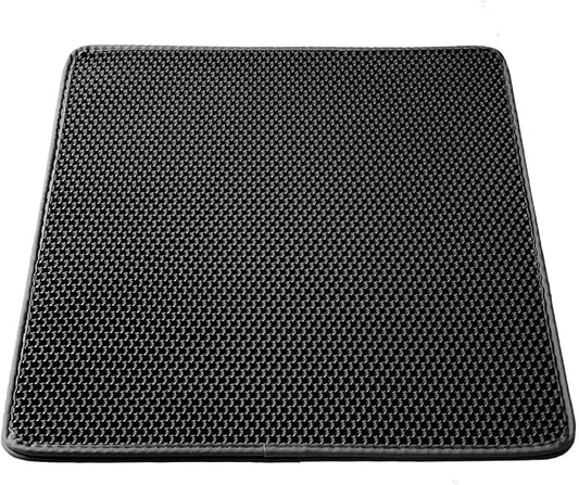WePet Cat Litter Mat, Kitty Litter Trapping Mat, Honeycomb Double Layer Mats, No Phthalate, Urine Waterproof, Easy Clean, Scatter Control, Catcher Litter Tray Box Rug Carpet
