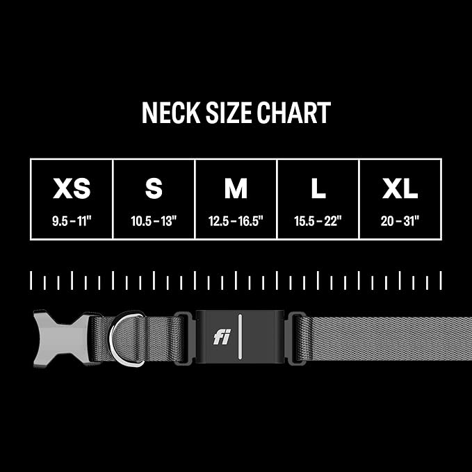 New Fi Series 3+ Smart Dog Tracker Collar – AI GPS for Dogs, Health & Behavior Monitor, Virtual Fence, Escape Alerts, Waterproof, Apple Watch Compatible [12Mo Membership Included] (Blue, Large)