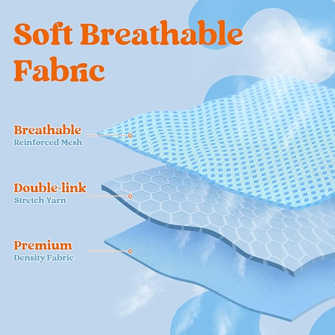 rabbitgoo Dog Harness Small Sized and Leash Set, Step-in Breathable Pet Harness, Soft Walking Reflective Puppy Vest for Small Dogs, Light Blue & Orange, S