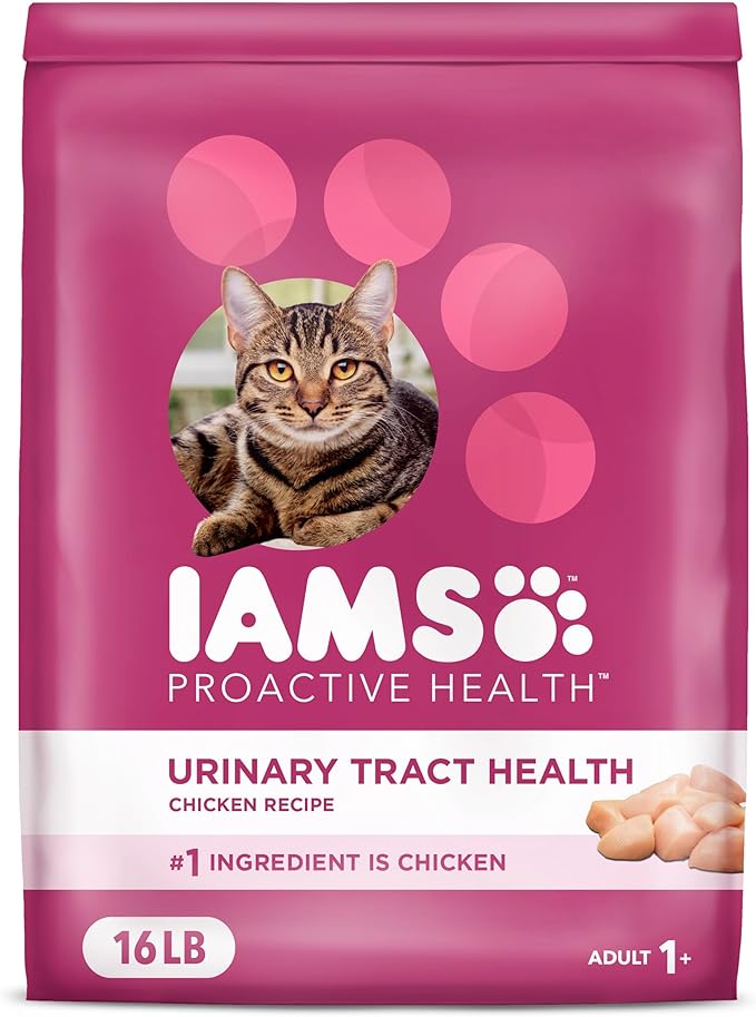 IAMS Proactive Health Adult Urinary Tract Healthy Dry Cat Food with Chicken, 16 lb. Bag