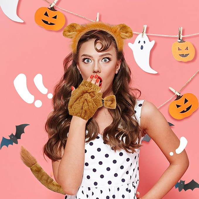 ONEPEACE Halloween Animal Costume Accessory Set for Halloween Party, Birthday, Christmas, Cosplay Animal Fancy Dress up