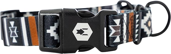 Wolfgang Heavy Duty Martingale Dog Collar with Quick Release Nylon Buckle for Walking & Training, NewMoon Print, Medium