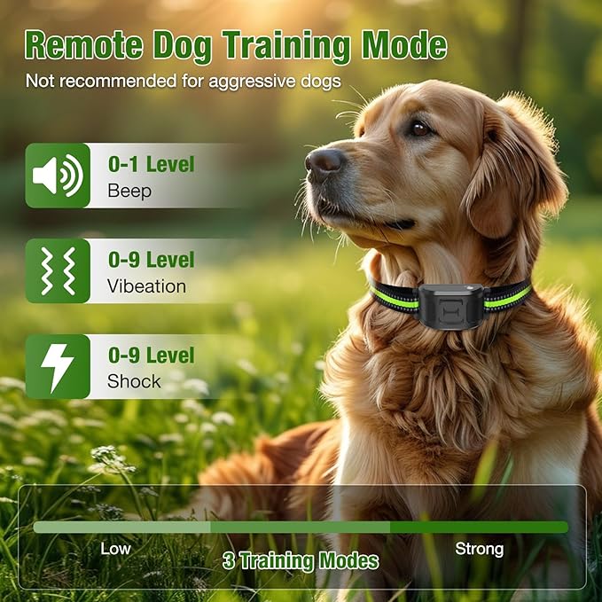 Wireless Dog Fence 2.4GHz Electric Fence for Dogs Wireless Fence for Dogs Portable Electric Dog Fence with Waterproof and Rechargeable Dog Training Collar (1 Controller & 1Collar)