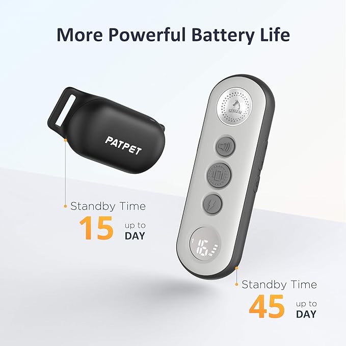 PATPET Dog Training Collar with Remote - Electric Dog Shock Collar for Small Medium Large Dogs - 3 Adjustable Safe Modes, Rechargeable Waterproof E Collar for Dogs (8-120 lbs)