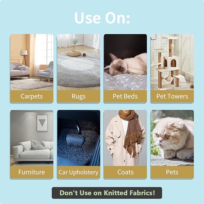 Carpet Rake,Lint Remover,Carpet Rake for Pet Hair Removal,Lint Brush,Lint Shaver for Carpets, Car Mat,Couch,Pet Bed,Furniture & Rug(3-Pack)