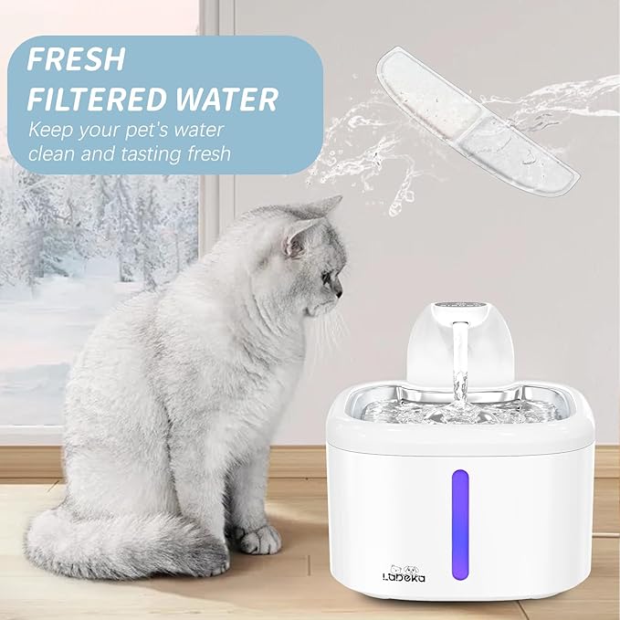 16 Pack Cat Water Fountain Filters, Cat Fountain Replacement Filters for 3.5L/118oz Cat Water Fountain, for W02 Pet Fountain