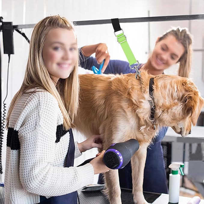 Pet Dog Grooming Table Arm Accessories Dog Grooming Loops for Table Arm Extender Adjustable Extension Loop Bathing Restraint Leash for Small & Medium Dogs (Red & Green)