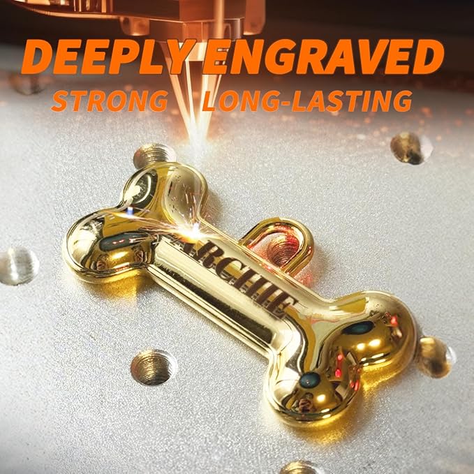 Dogs Tag Stylish Personalized Double Sided Deep Engraved Cat & Dog Tags Engraved for Pets Bone Balloon Shape Brass