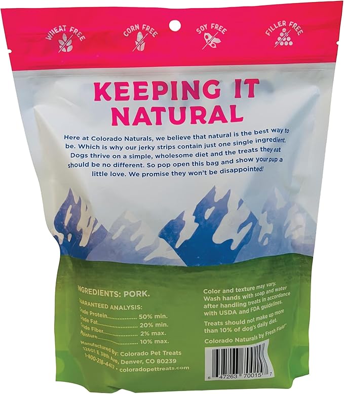 Bacon Jerky Strips Dog Treats, 16 oz – All-Natural, Made in USA, No Fillers or Preservatives – Great Source of Protein