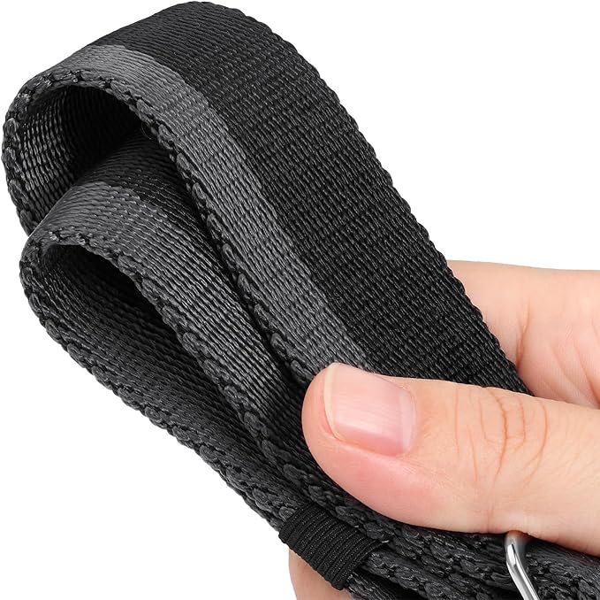 Martingale Collar 1.5 Inch Wide 1200D Extra Strong Nylon Dog Collar, No Pull Heavy Duty Dog Collar with 2-Color Stripe for Medium to XLarge Dogs (Extra Large, 1 1/2 Inch Wide, Black & Grey)