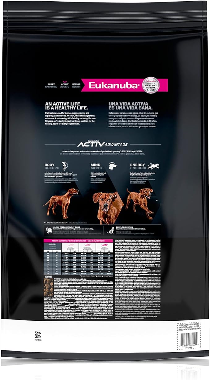 Eukanuba Adult Large Breed Lamb 1st Ingredient Dry Dog Food, 15 lb