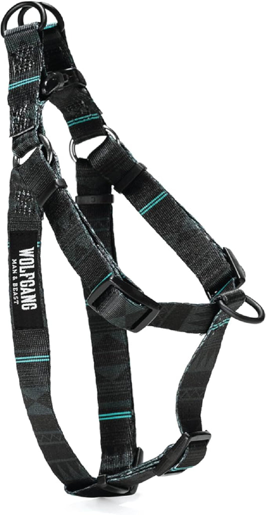 Wolfgang Heavy Duty Adjustable Dog Harness, Pull-Tested to Over 800 lbs for Walking & Training, NightOwl Print, Medium