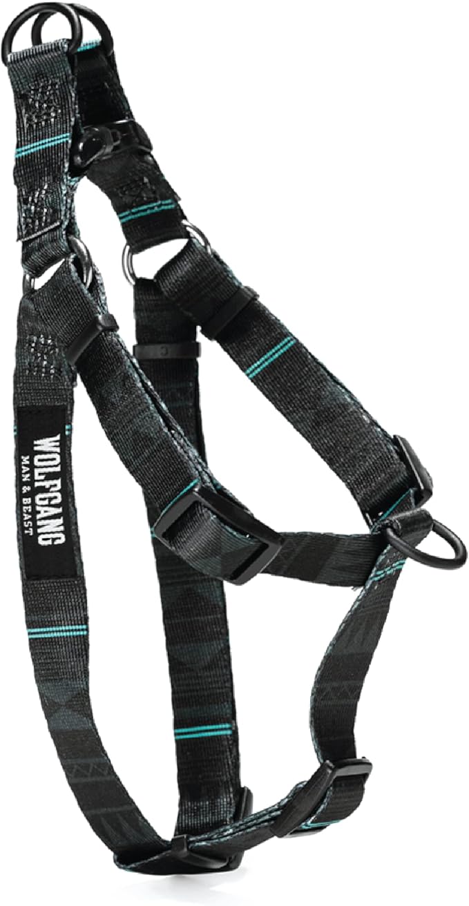 Wolfgang Heavy Duty Adjustable Dog Harness, Pull-Tested to Over 800 lbs for Walking & Training, NightOwl Print, Small