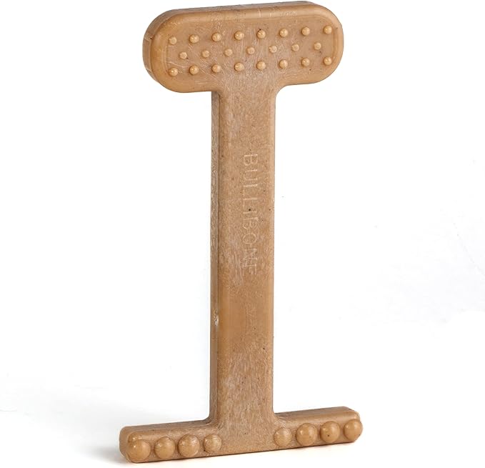 Bullibone Nylon Dog Chew Toy Nylon Bone - Improves Dental Hygiene, Easy to Grip Bottom, and Permeated with Flavor (Beef, XL - Single)