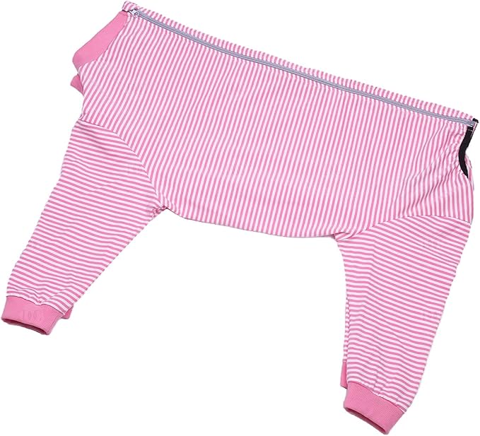 Yeapeeto Dog Onesie Surgery Recovery Suit for Large Medium Bodysuit Dogs Pajamas PJS Full Body for Shedding, Prevent Licking, Wound Protection, Cone Alternative (4X-Large (Pack of 1), Pink)