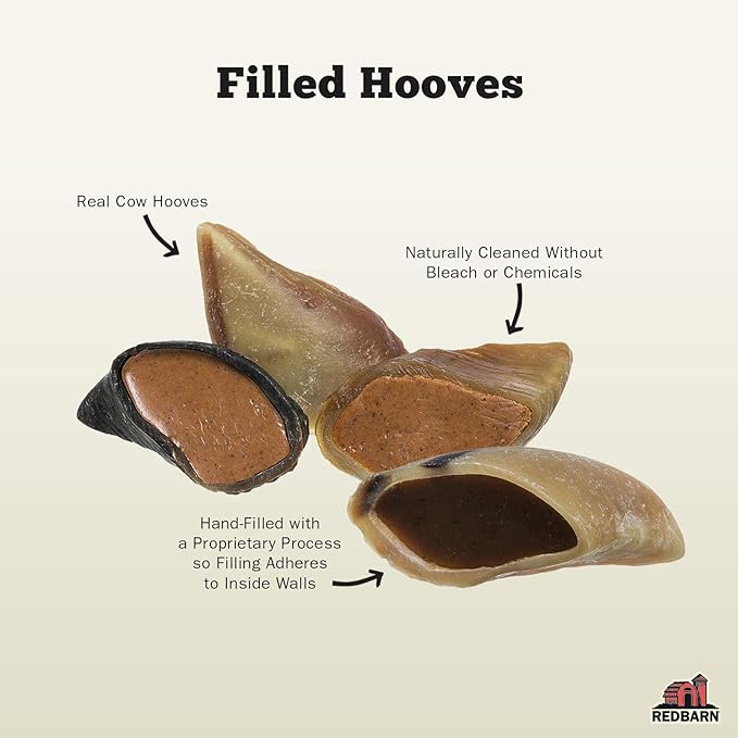 Redbarn Filled Hooves-Beef for Dogs 1-Count