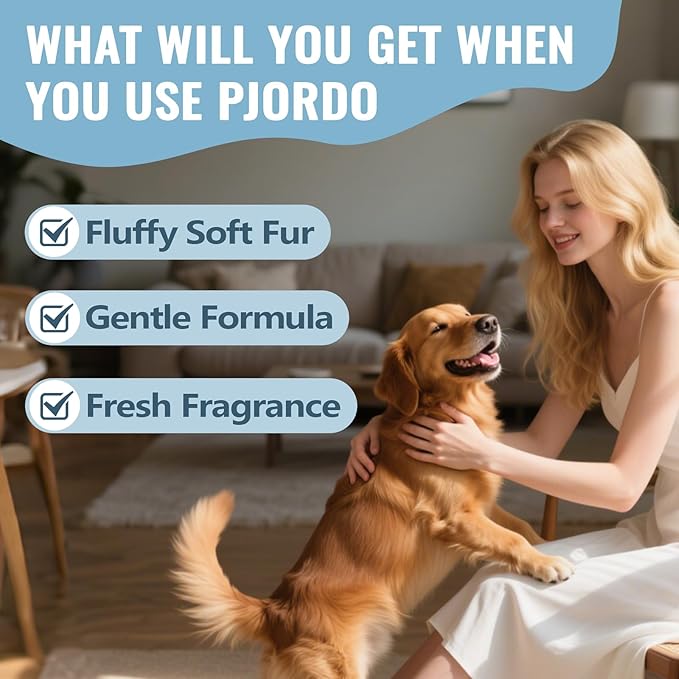 Dog Detangler Grooming Spray 10 Fl Oz, Leave in Pet Conditioner for Hair Dematting, Dry Skin & Pet Fur Shedding, Deodorization & Itch Relief & Reduces Tangles, Suitable for All Coat Types