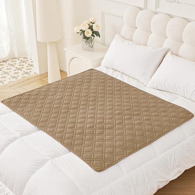 Smiry Waterproof Dog Blanket, 40x50 Inch Soft Pet Bed Cover Reversible, Washable Sofa Couch Furniture Protector for Small Medium Large Dog Puppy Cat, Camel/Beige