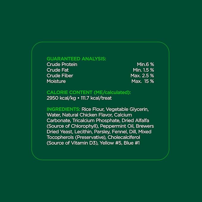 Minties Dental Chews for Dogs, 12 Count, Vet-Recommended Mint-Flavored Treats for Large Dogs Over 50 lbs, Dental Bones Clean Teeth, Fight Bad Breath, and Removes Plaque and Tartar