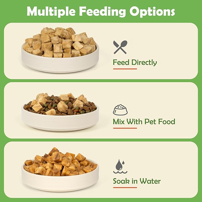 MON2SUN Freeze Dried Salmon Cat and Dog Treats, Single Ingredient Natural and Healthy Dog Snacks, High Protein Training Treats & Food Topper, 6oz