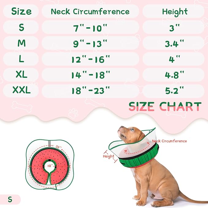 Supet Raised Inflatable Dog Cone Collar to Stop Licking, Soft Dog Cone Alternative After Surgery, Pet Neck Donut Collar for Small Medium Large Dogs