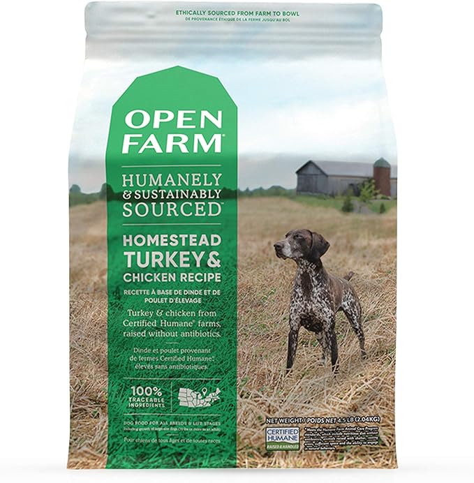 Open Farm Grain-Free Homestead Turkey and Chicken Dog Food 4.5 Pounds