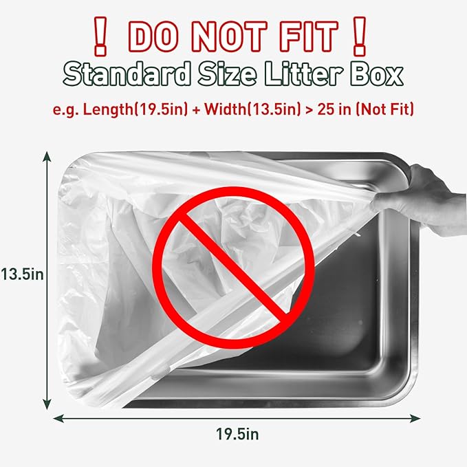 ANWA 120 Count Cat Litter Box Liners for Automatic Cat Litter Box and Litter Box Robot 4/3, Heavy-Duty, Extra Thick, Economy Bulk Pack, Pink