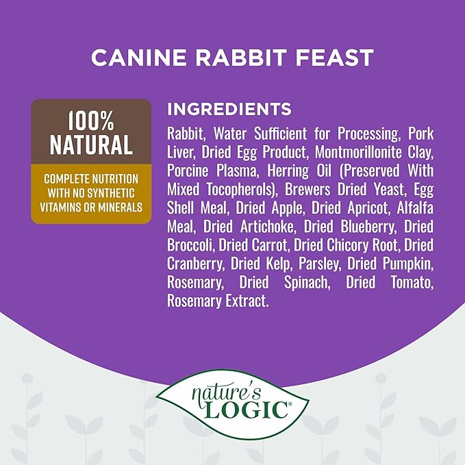 Natures Logic NL00180 Grain-Free Rabbit Feast Wet Dog Food, One Size