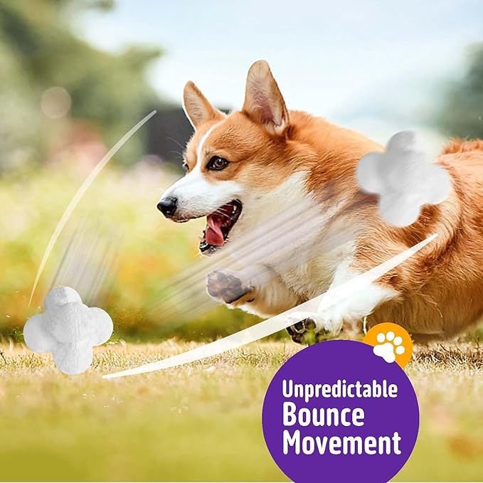 3.9'' Dog Balls Tennis Ball for Aggressive Chewers, Atom Teething Balls Dog Chew Toys for Large Medium Small Dogs and Puppies, 3 Pack