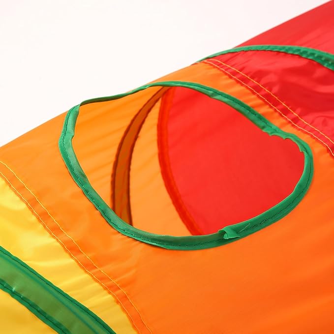 Pet Cat Tunnel, Long Straight Tunnels for Indoor Cats, Collapsible Pet Tunnel for Kitten, Puppy, Rabbit, 25cm-Wide Tunnels, Durable & Breathable, with Peek Hole Toy Ball