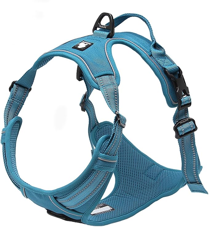 TRUE LOVE Truelove Adjustable No-Pull Dog Harness Reflective Pup Vest Harnesses Comfortable Control Brilliant Colors TLH5651(Blue,XS)