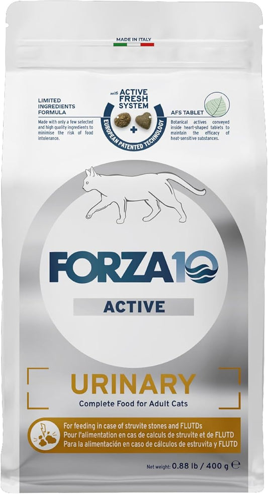 Forza10 Urinary Tract Cat Food - 0.88 Pounds, Dry Cat Food Formula with Fish Protein & Cranberry, Limited Ingredient Formula for Urinary Tract Health, FLUTD & Struvite Stone Management, Fish Flavor