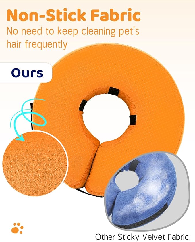 Supet Inflatable Dog Cone Collar for After Surgery Donut, Soft Dog Cones for Small Medium Large Dogs Pets, E Collar Pet Neck Donut Collar Alternative After Surgery