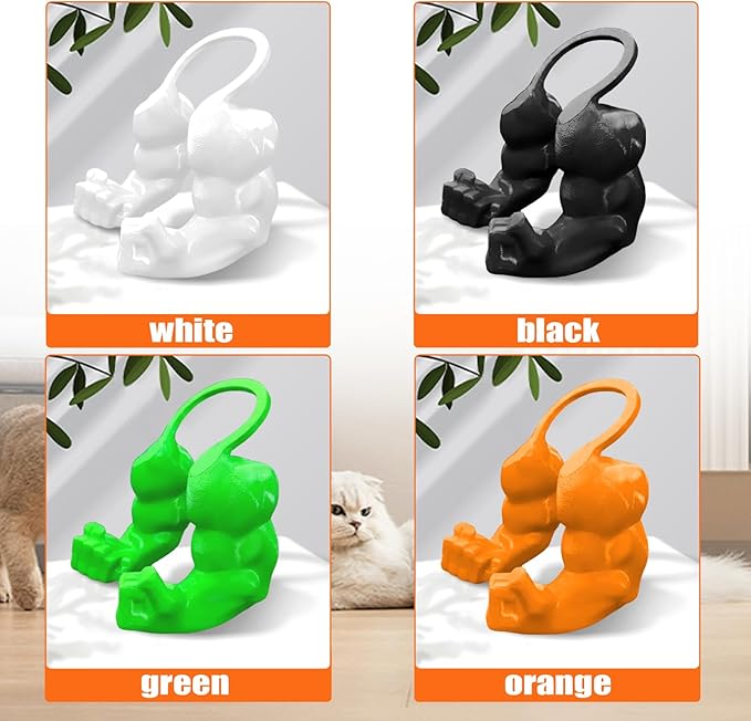 babyye Funny Cat Muscle Arms, 3D Printed Cat's Neck Arm with Muscle, Halloween Cats Costume Accessory for Pet Dress-Up, Cosplay, Parties & Photos (White)