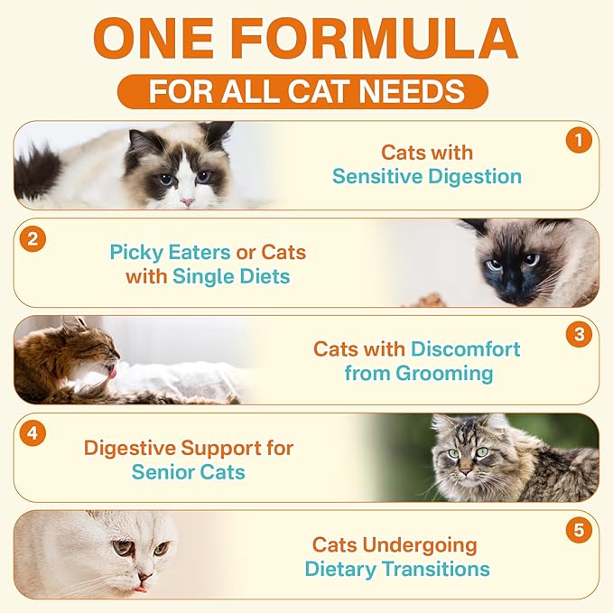 Cat Probiotics & FOS Chews - Digestive + Gut Support, 500 Crunchy & Creamy Chews, Constipation Relief + Nutrient Absorption + Immune, Daily Probiotics Chews for Cats Kittens (Chicken Shrimp)