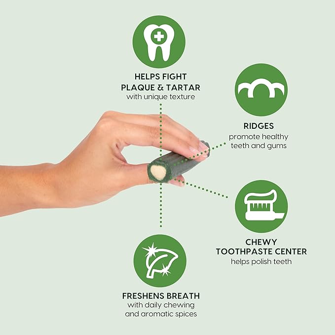 Ark Naturals Brushless Toothpaste, Dog Dental Chews for Extra Large Breeds, Freshens Breath, Unique Texture Helps Reduce Plaque & Tartar, 24oz, 6 Pack