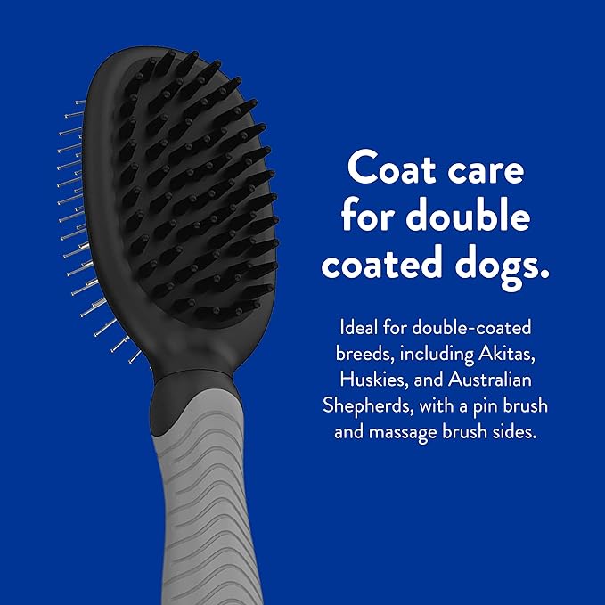 WAHL Professional Animal Double Sided Bath Pin Brush for Dogs (#858477) - Pet Brush to Groom Dogs - For Akitas, Huskies & Australian Shepherds - Durable Dog Pin Brush