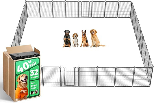 FXW Aster Dog Playpen Designed for Yard, 40inch 32 Panels