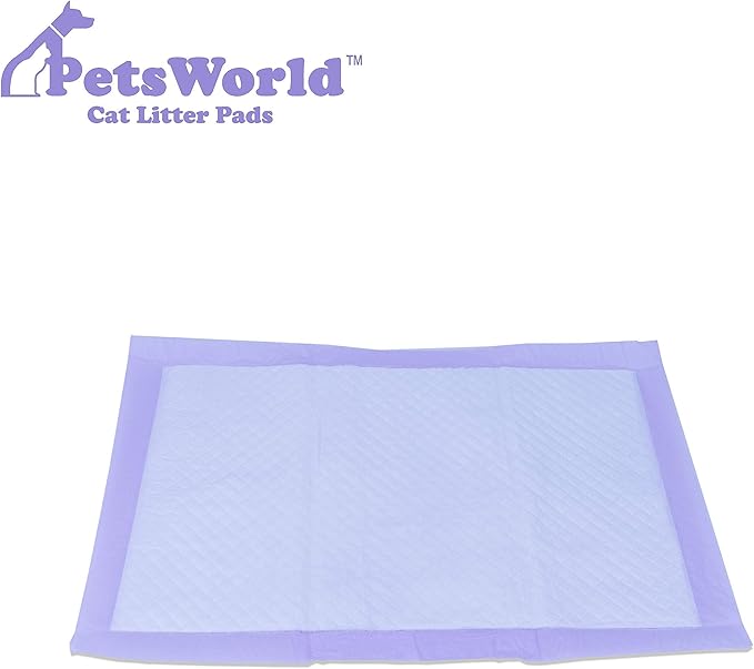 PETSWORLD Fresh Scented Cat Pads Refills for Tidy Cats Breeze Litter System 50 Pads for Cat Litter Box