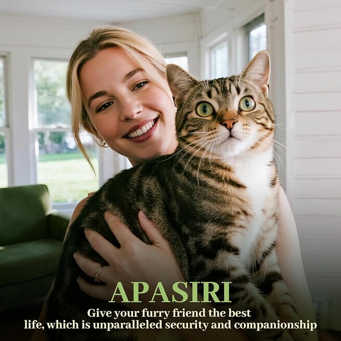 Apasiri Cat House for Indoor Cats: Innovative Polyester Fiber Cat Bed Cave, Sturdy and Scratch-Resistant, Compatible with Heating Pads. Original Castle Design—The Ultimate Gift for Your Feline Friend